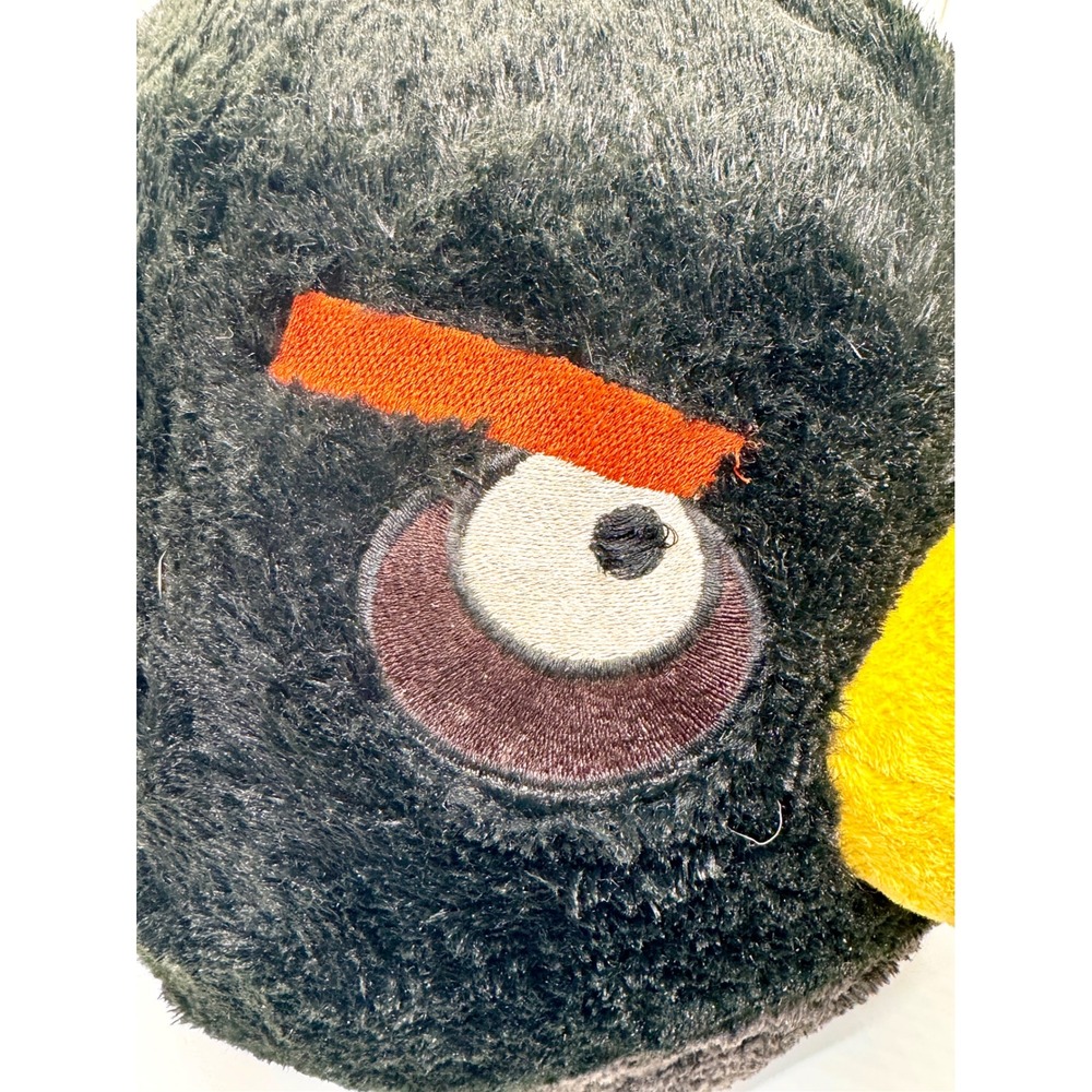 Angry Birds Bomb Black Bird Plush Stuffed Animal Large 11 Inch Rovio Toy - Picture 3 of 13